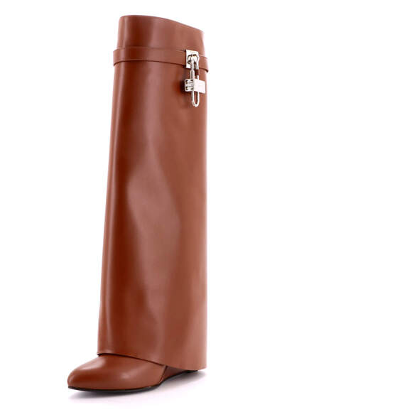 Givenchy Shoes - Givenchy Women's Shark Knee High Lock Boots Leather